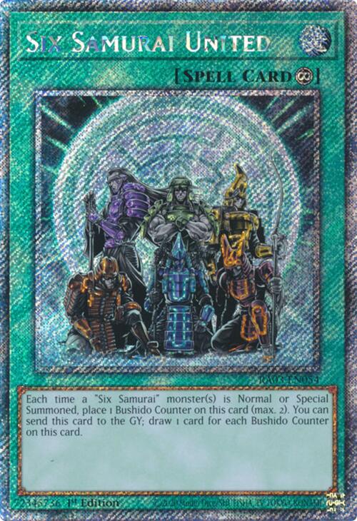 Six Samurai United (Platinum Secret Rare) [RA03-EN054] Platinum Secret Rare Yu-Gi-Oh!