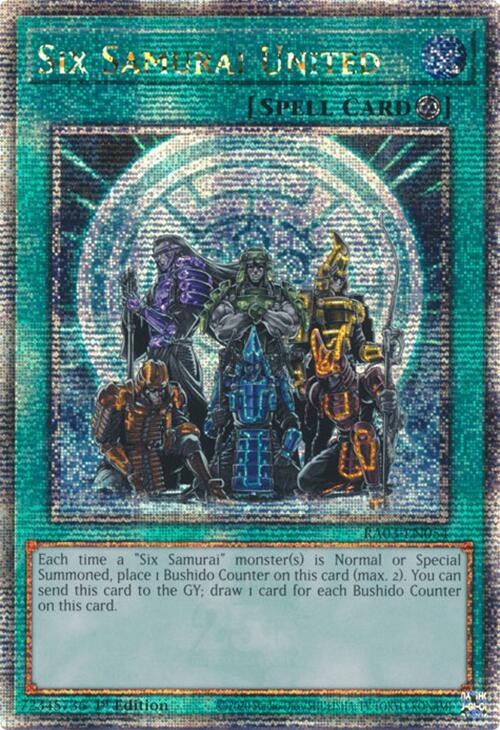 Six Samurai United (Quarter Century Secret Rare) [RA03-EN054] Quarter Century Secret Rare Yu-Gi-Oh!