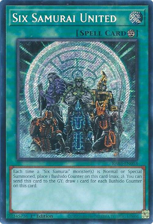 Six Samurai United (Secret Rare) [RA03-EN054] Secret Rare Yu-Gi-Oh!