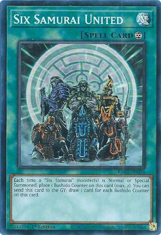 Six Samurai United [RA03-EN054] Super Rare Yu-Gi-Oh!