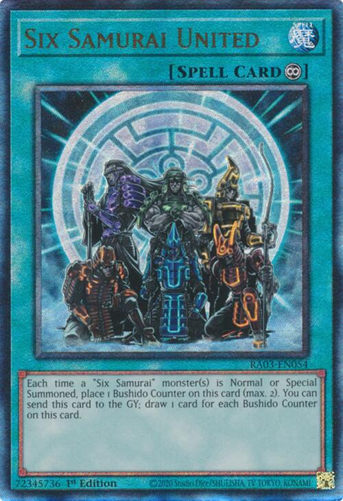 Six Samurai United (UTR) [RA03-EN054] Prismatic Ultimate Rare Yu-Gi-Oh!