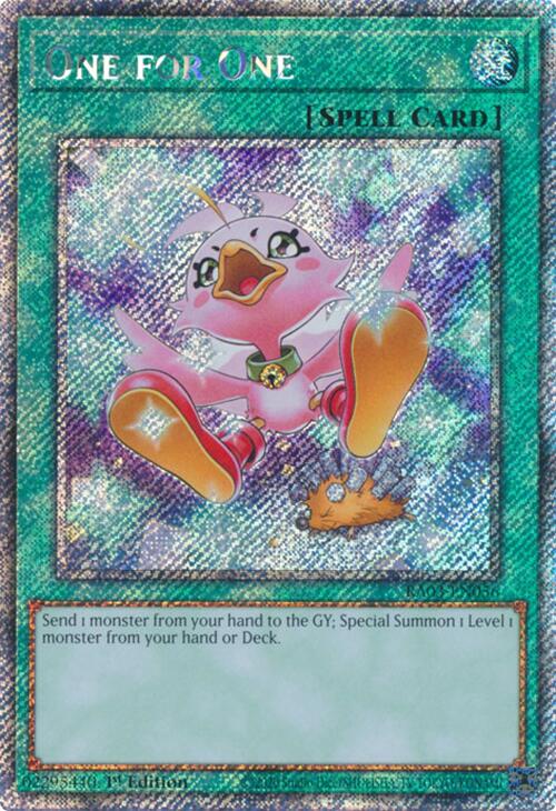 One for One (Alternate Art) (Platinum Secret Rare) [RA03-EN056] Platinum Secret Rare Yu-Gi-Oh!