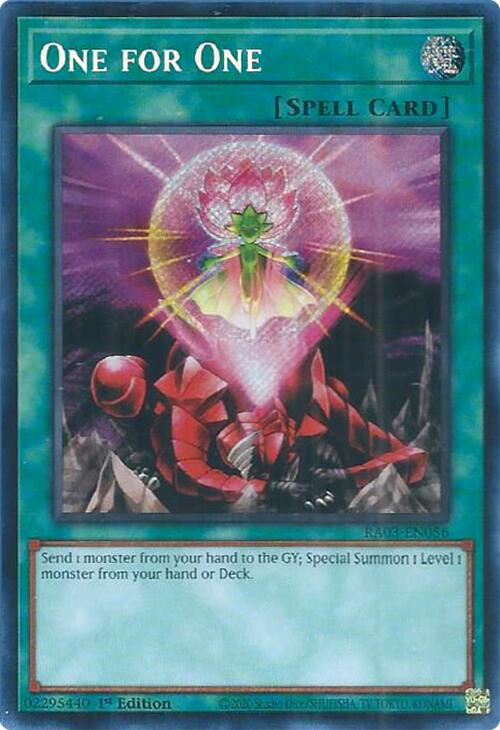 One for One (Secret Rare) [RA03-EN056] Secret Rare Yu-Gi-Oh!