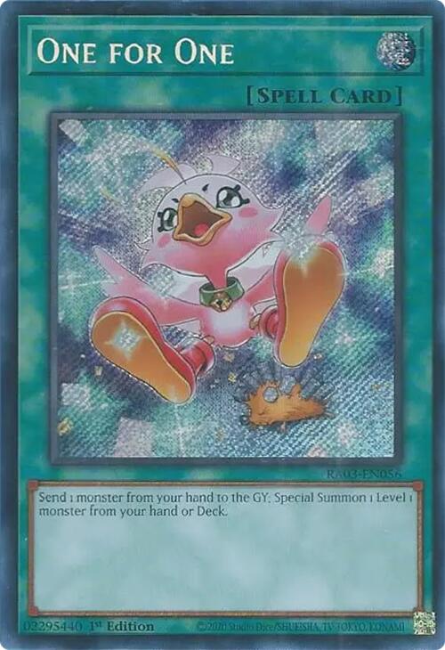 One for One (Alternate Art) (Secret Rare) [RA03-EN056] Secret Rare Yu-Gi-Oh!