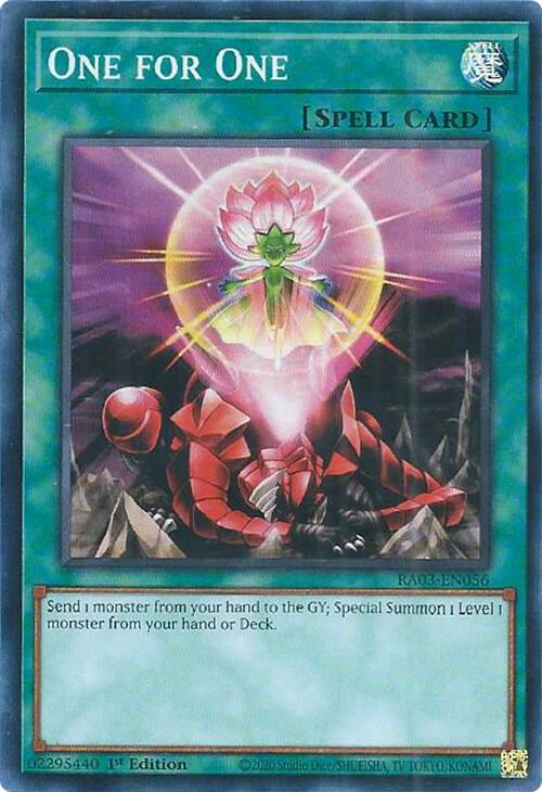 One for One [RA03-EN056] Super Rare Yu-Gi-Oh!