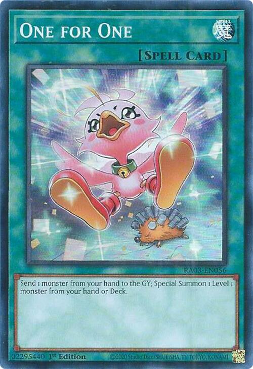 One for One (Alternate Art) [RA03-EN056] Super Rare Yu-Gi-Oh!
