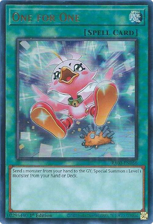 One for One (Alternate Art) (UR) [RA03-EN056] Ultra Rare Yu-Gi-Oh!