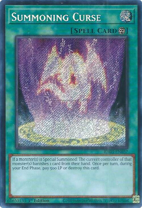 Summoning Curse (Secret Rare) [RA03-EN057] Secret Rare Yu-Gi-Oh!