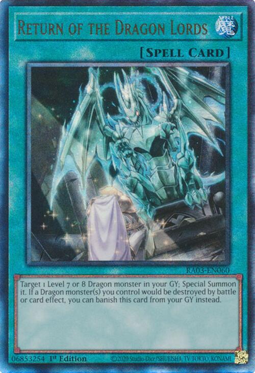 Return of the Dragon Lords (UTR) [RA03-EN060] Prismatic Ultimate Rare Yu-Gi-Oh!