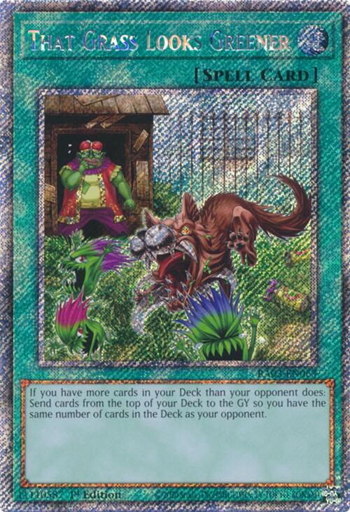 That Grass Looks Greener (Platinum Secret Rare) [RA03-EN063] Platinum Secret Rare Yu-Gi-Oh!