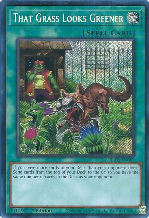 That Grass Looks Greener (Secret Rare) [RA03-EN063] Secret Rare Yu-Gi-Oh!
