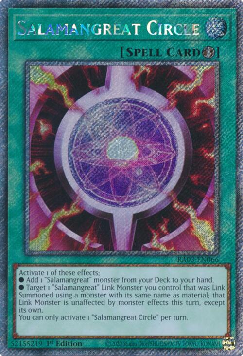 Salamangreat Circle (Platinum Secret Rare) [RA03-EN066] Platinum Secret Rare Yu-Gi-Oh!