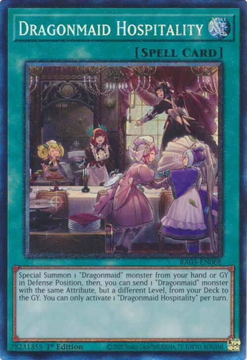 Dragonmaid Hospitality (CR) [RA03-EN068] Prismatic Collector's Rare Yu-Gi-Oh!