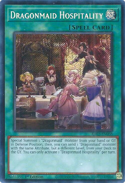 Dragonmaid Hospitality (Secret Rare) [RA03-EN068] Secret Rare Yu-Gi-Oh!