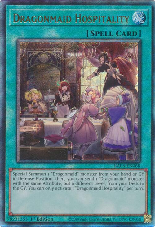 Dragonmaid Hospitality (UTR) [RA03-EN068] Prismatic Ultimate Rare Yu-Gi-Oh!