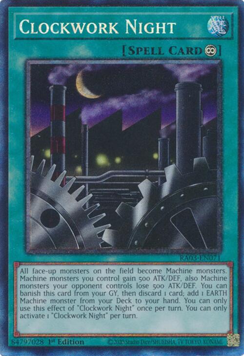 Clockwork Night (CR) [RA03-EN071] Prismatic Collector's Rare Yu-Gi-Oh!