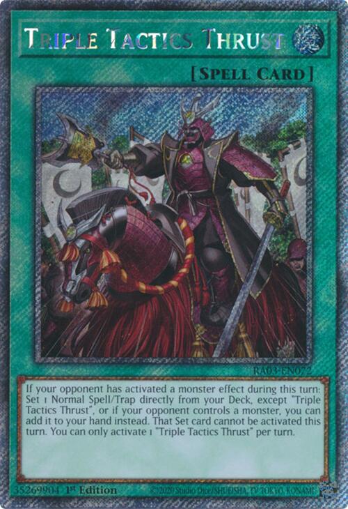 Triple Tactics Thrust (Platinum Secret Rare) [RA03-EN072] Platinum Secret Rare Yu-Gi-Oh!