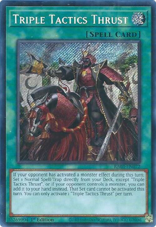 Triple Tactics Thrust (Secret Rare) [RA03-EN072] Secret Rare Yu-Gi-Oh!