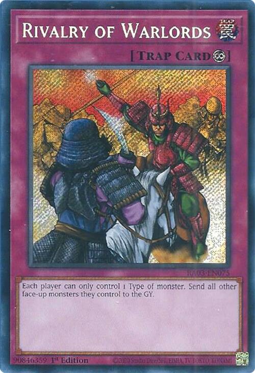 Rivalry of Warlords (Secret Rare) [RA03-EN075] Secret Rare Yu-Gi-Oh!