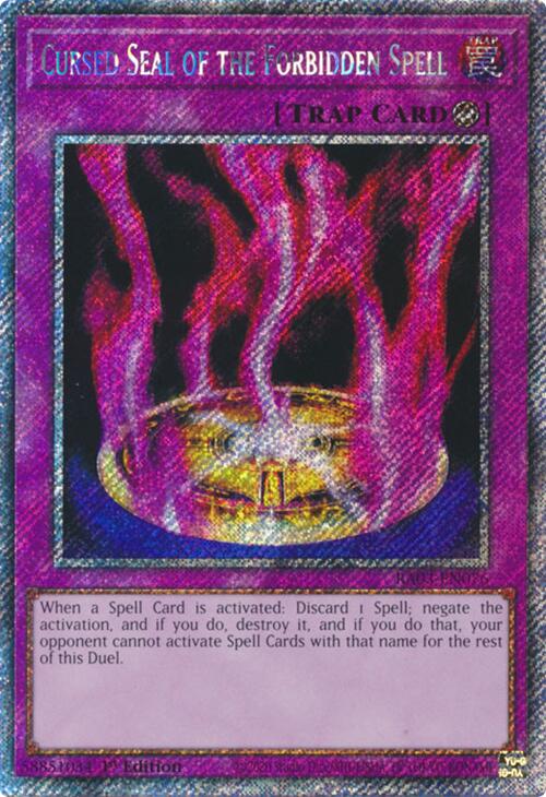 Cursed Seal of the Forbidden Spell (Platinum Secret Rare) [RA03-EN076] Platinum Secret Rare Yu-Gi-Oh!