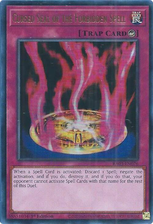 Cursed Seal of the Forbidden Spell (UR) [RA03-EN076] Ultra Rare Yu-Gi-Oh!