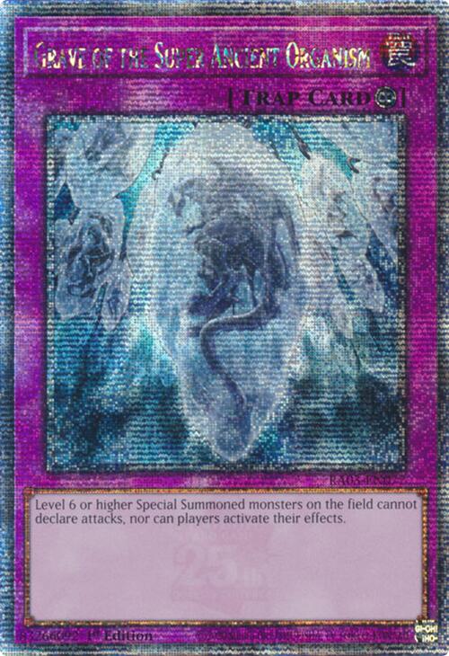 Grave of the Super Ancient Organism (Quarter Century Secret Rare) [RA03-EN077] Quarter Century Secret Rare Yu-Gi-Oh!