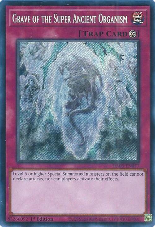 Grave of the Super Ancient Organism (Secret Rare) [RA03-EN077] Secret Rare Yu-Gi-Oh!