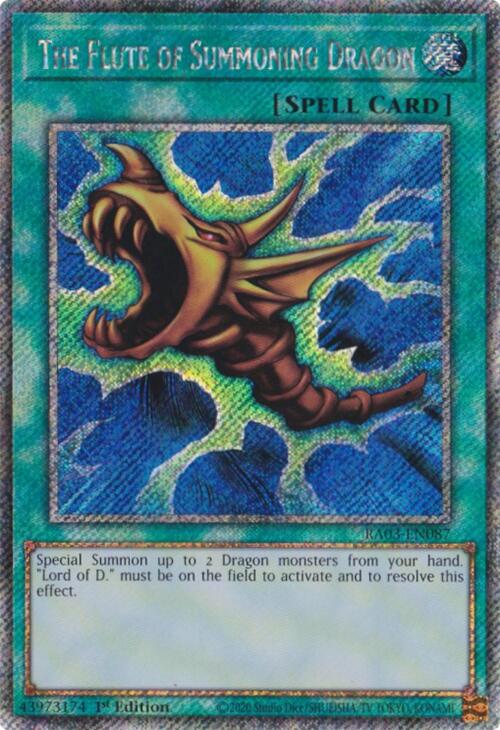 The Flute of Summoning Dragon (Platinum Secret Rare) [RA03-EN087] Platinum Secret Rare Yu-Gi-Oh!