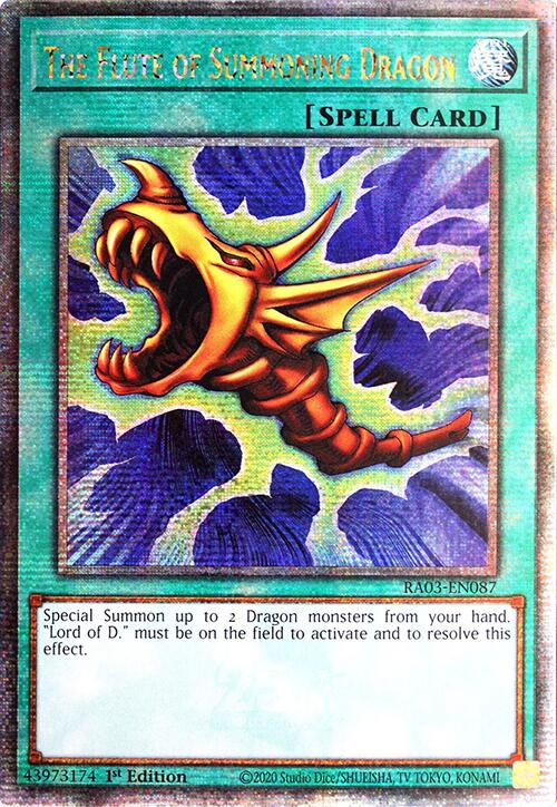 The Flute of Summoning Dragon (Quarter Century Secret Rare) [RA03-EN087] Quarter Century Secret Rare Yu-Gi-Oh!