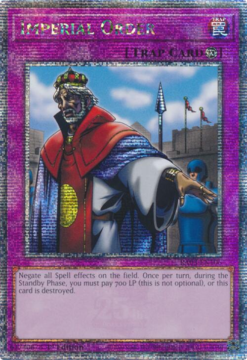 Imperial Order (Quarter Century Secret Rare) [RA03-EN106] Quarter Century Secret Rare Yu-Gi-Oh!