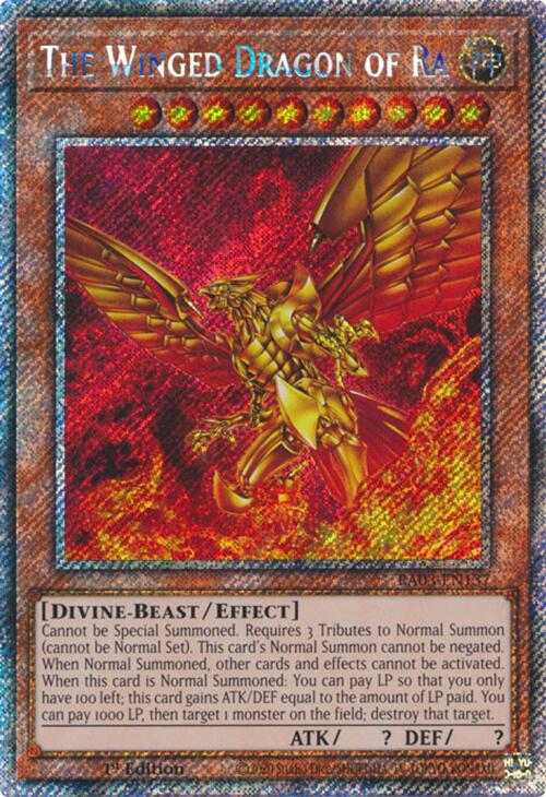 The Winged Dragon of Ra (Platinum Secret Rare) [RA03-EN137] Platinum Secret Rare Yu-Gi-Oh!
