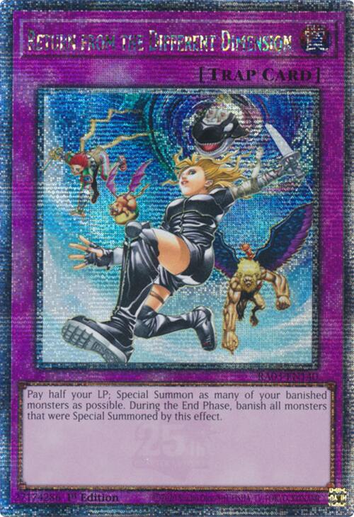 Return from the Different Dimension (Quarter Century Secret Rare) [RA03-EN140] Quarter Century Secret Rare Yu-Gi-Oh!