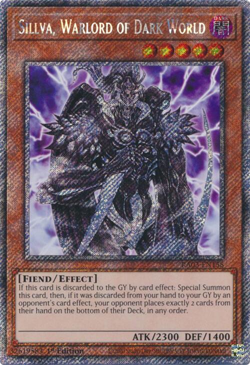 Sillva, Warlord of Dark World (Platinum Secret Rare) [RA03-EN158] Platinum Secret Rare Yu-Gi-Oh!