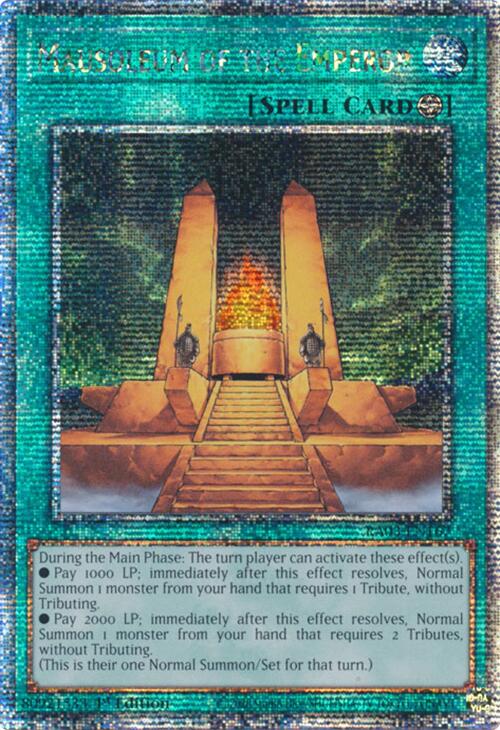Mausoleum of the Emperor (Quarter Century Secret Rare) [RA03-EN167] Quarter Century Secret Rare Yu-Gi-Oh!