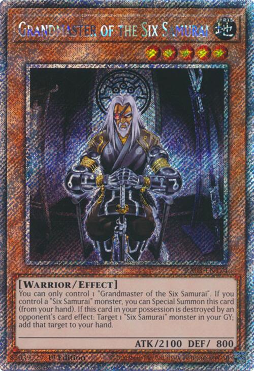 Grandmaster of the Six Samurai (Platinum Secret Rare) [RA03-EN174] Platinum Secret Rare Yu-Gi-Oh!
