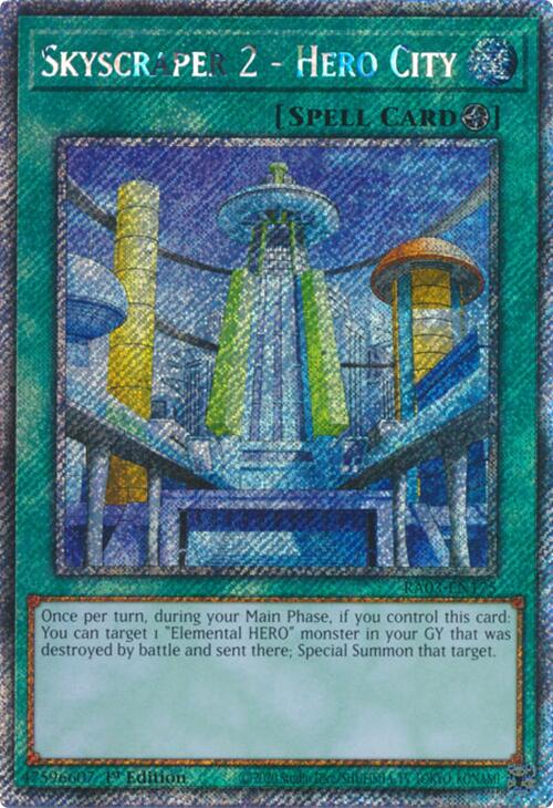 Skyscraper 2 - Hero City (Platinum Secret Rare) [RA03-EN175] Platinum Secret Rare Yu-Gi-Oh!