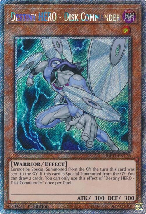 Destiny HERO - Disk Commander (Platinum Secret Rare) [RA03-EN176] Platinum Secret Rare Yu-Gi-Oh!