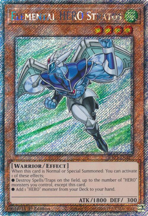 Elemental HERO Stratos (Platinum Secret Rare) [RA03-EN177] Platinum Secret Rare Yu-Gi-Oh!