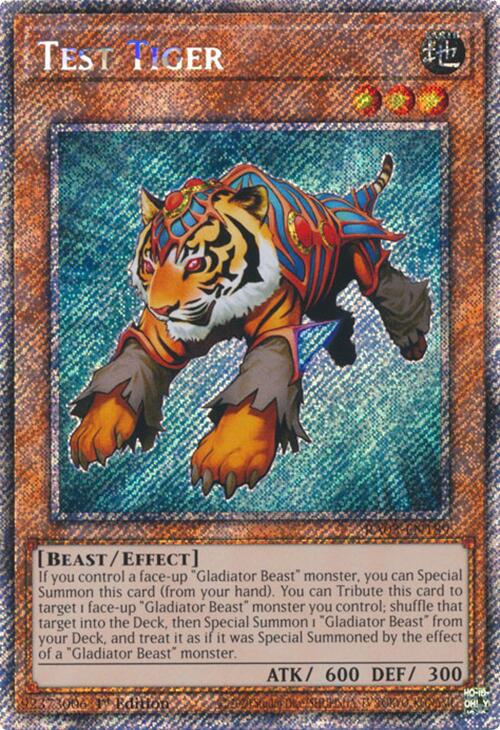 Test Tiger (Platinum Secret Rare) [RA03-EN189] Platinum Secret Rare Yu-Gi-Oh!