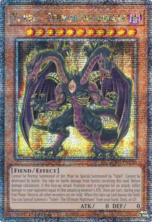 Yubel - Terror Incarnate (Quarter Century Secret Rare) [RA03-EN190] Quarter Century Secret Rare Yu-Gi-Oh!