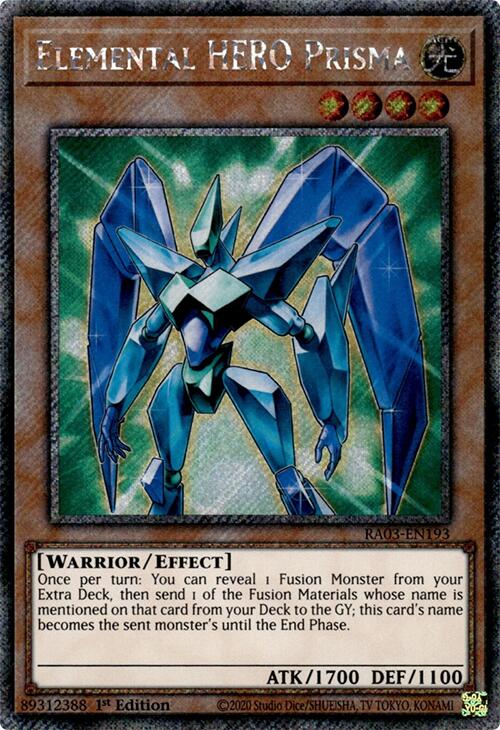 Elemental HERO Prisma (Platinum Secret Rare) [RA03-EN193] Platinum Secret Rare Yu-Gi-Oh!