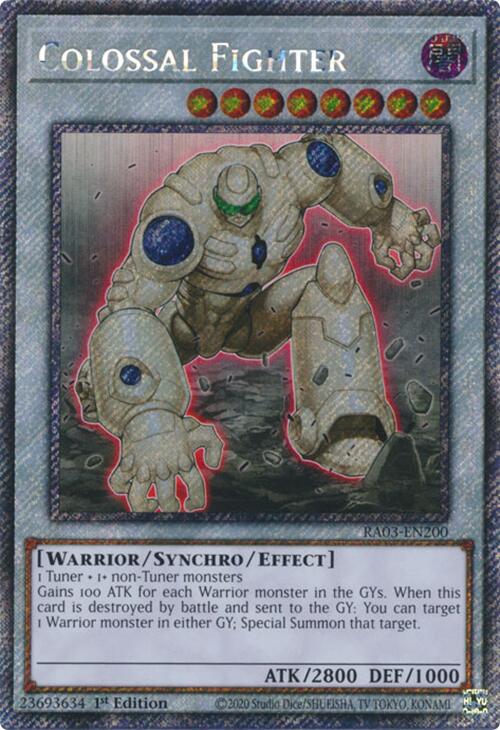 Colossal Fighter (Platinum Secret Rare) [RA03-EN200] Platinum Secret Rare Yu-Gi-Oh!