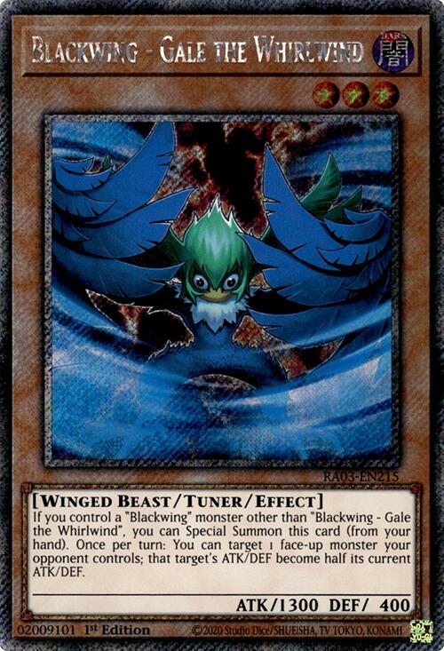 Blackwing - Gale the Whirlwind (Platinum Secret Rare) [RA03-EN215] Platinum Secret Rare Yu-Gi-Oh!