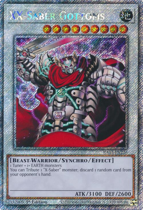 XX-Saber Gottoms (Platinum Secret Rare) [RA03-EN226] Platinum Secret Rare Yu-Gi-Oh!