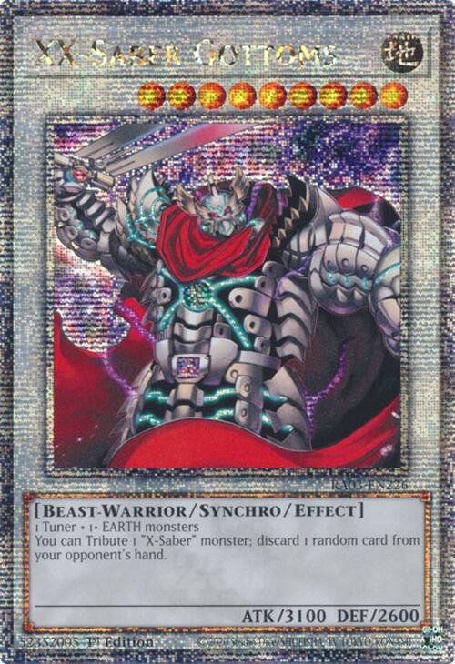 XX-Saber Gottoms (Quarter Century Secret Rare) [RA03-EN226] Quarter Century Secret Rare Yu-Gi-Oh!