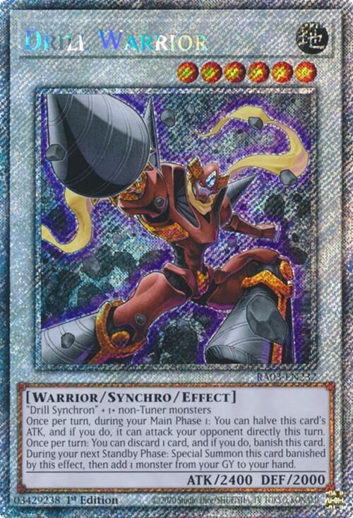 Drill Warrior (Platinum Secret Rare) [RA03-EN232] Platinum Secret Rare Yu-Gi-Oh!