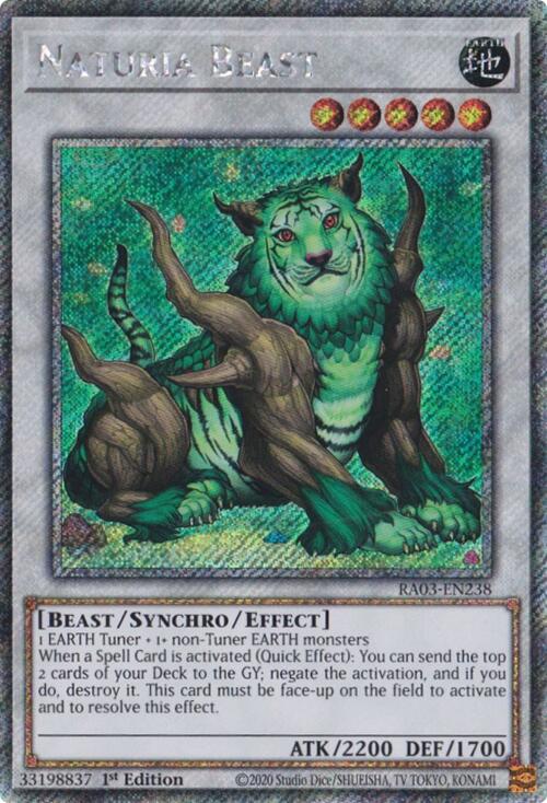 Naturia Beast (Platinum Secret Rare) [RA03-EN238] Platinum Secret Rare Yu-Gi-Oh!