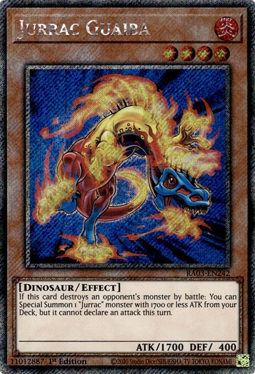 Jurrac Guaiba (Platinum Secret Rare) [RA03-EN242] Platinum Secret Rare Yu-Gi-Oh!
