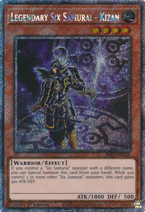 Legendary Six Samurai - Kizan (Platinum Secret Rare) [RA03-EN249] Platinum Secret Rare Yu-Gi-Oh!