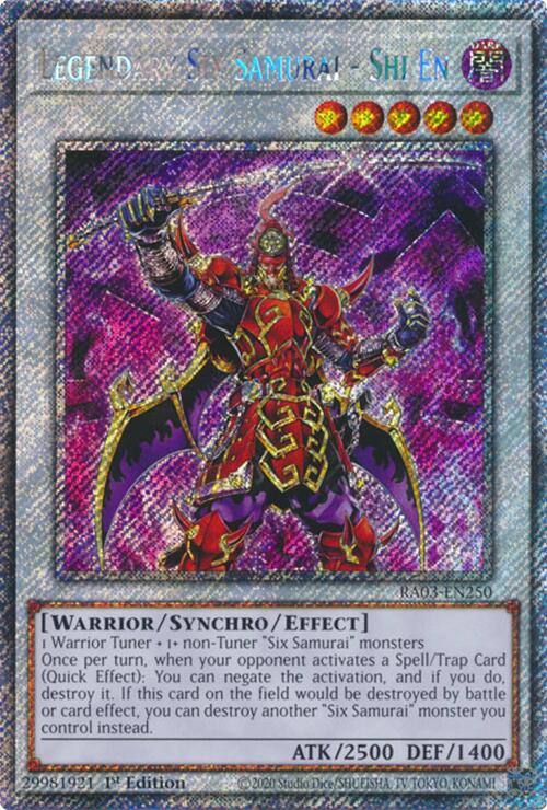Legendary Six Samurai - Shi En (Platinum Secret Rare) [RA03-EN250] Platinum Secret Rare Yu-Gi-Oh!